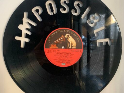 Lettrage sur disque vinyle Lettrage sur disque vinyle