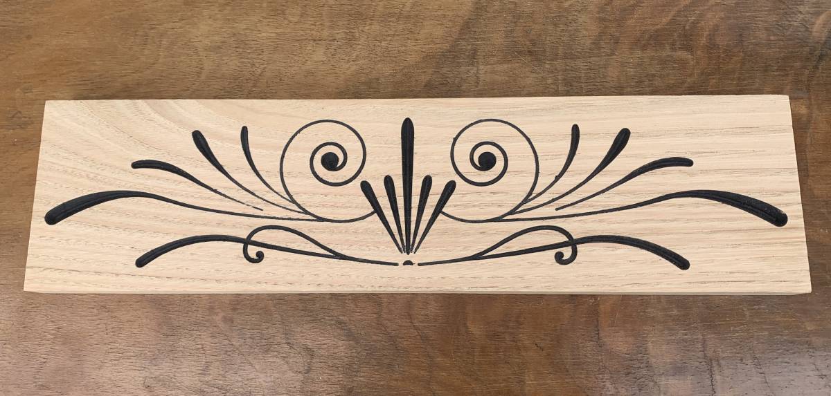 Arabesques sur bois massif, V-Grave CNC
